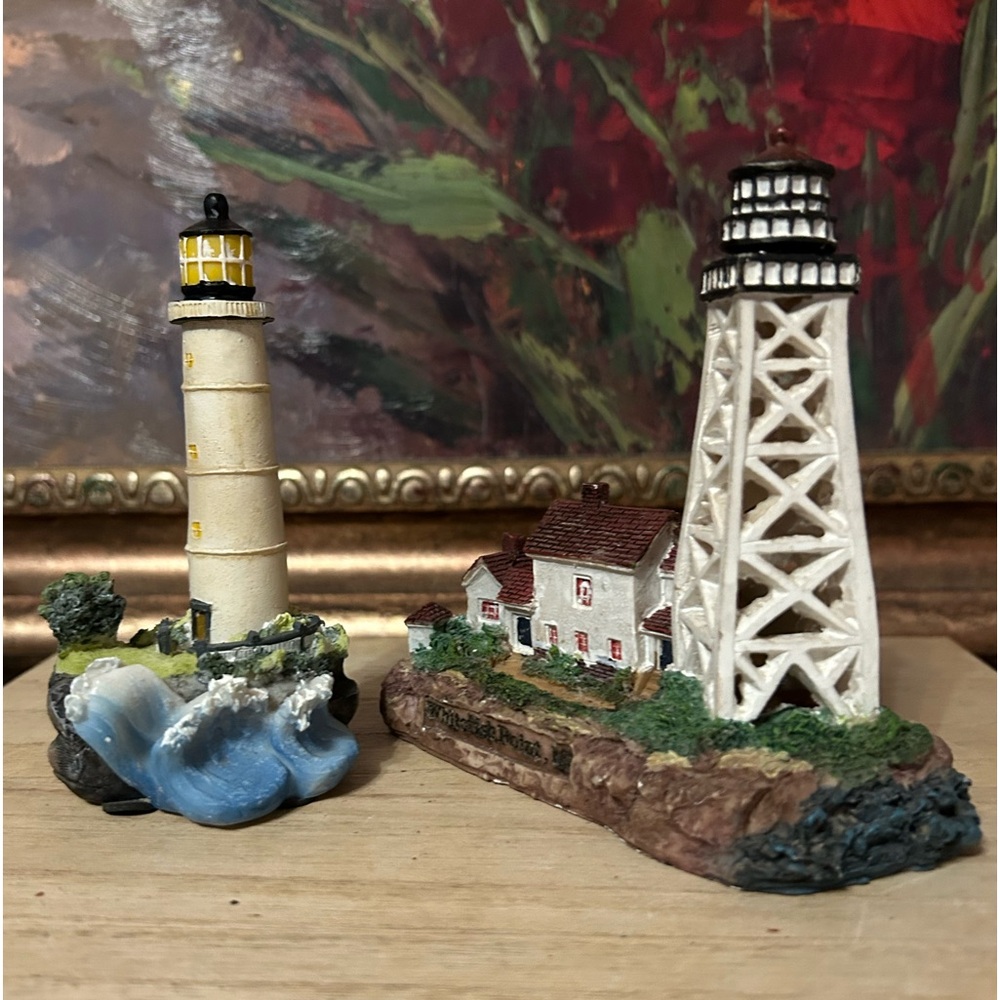 Lot 2 Small Lighthouse Figures, Whitefish Point
